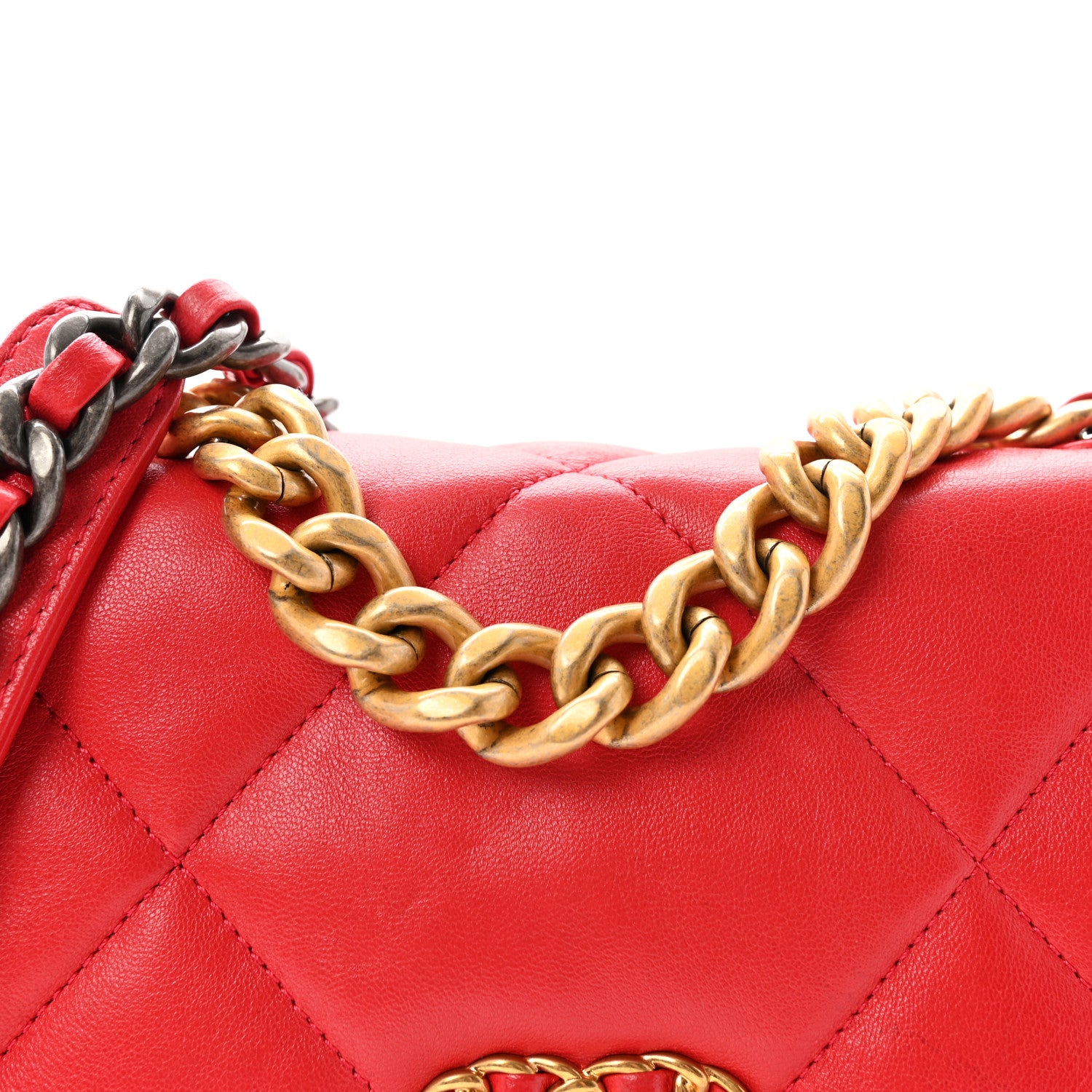 Chanel Goatskin Quilted Medium Chanel 19 Flap Pink 8 of 10