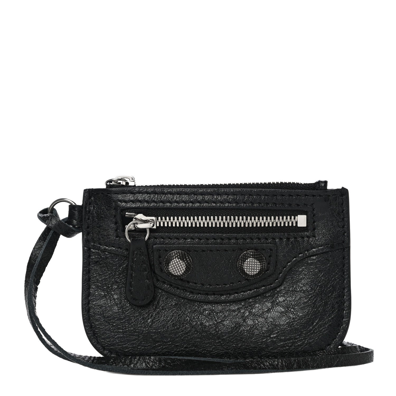 Balenciaga Agneau Giant 12 Silver Hardware Coin Purse Black 1 of 10