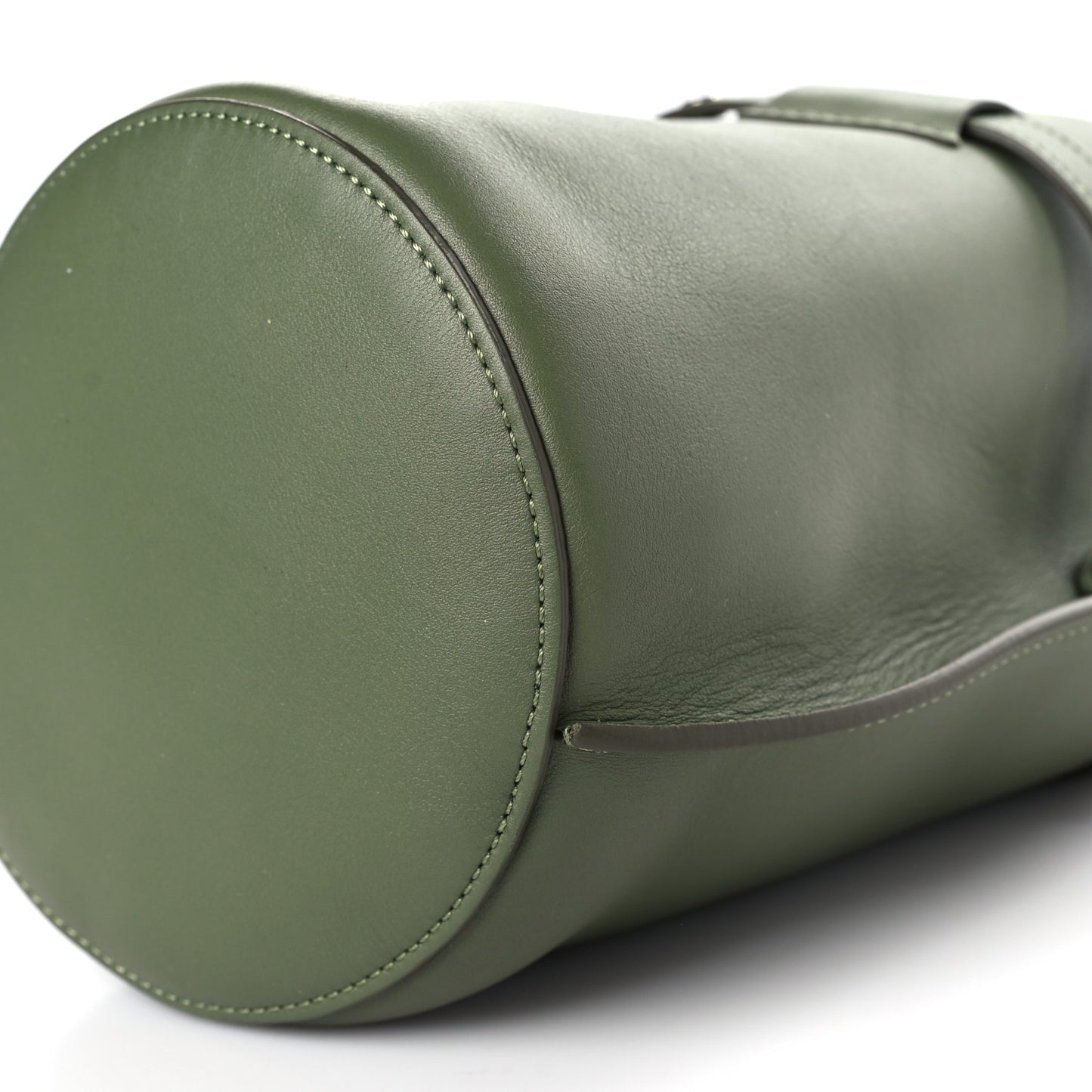 Smooth Calfskin Nano Big Bag Bucket Army Green