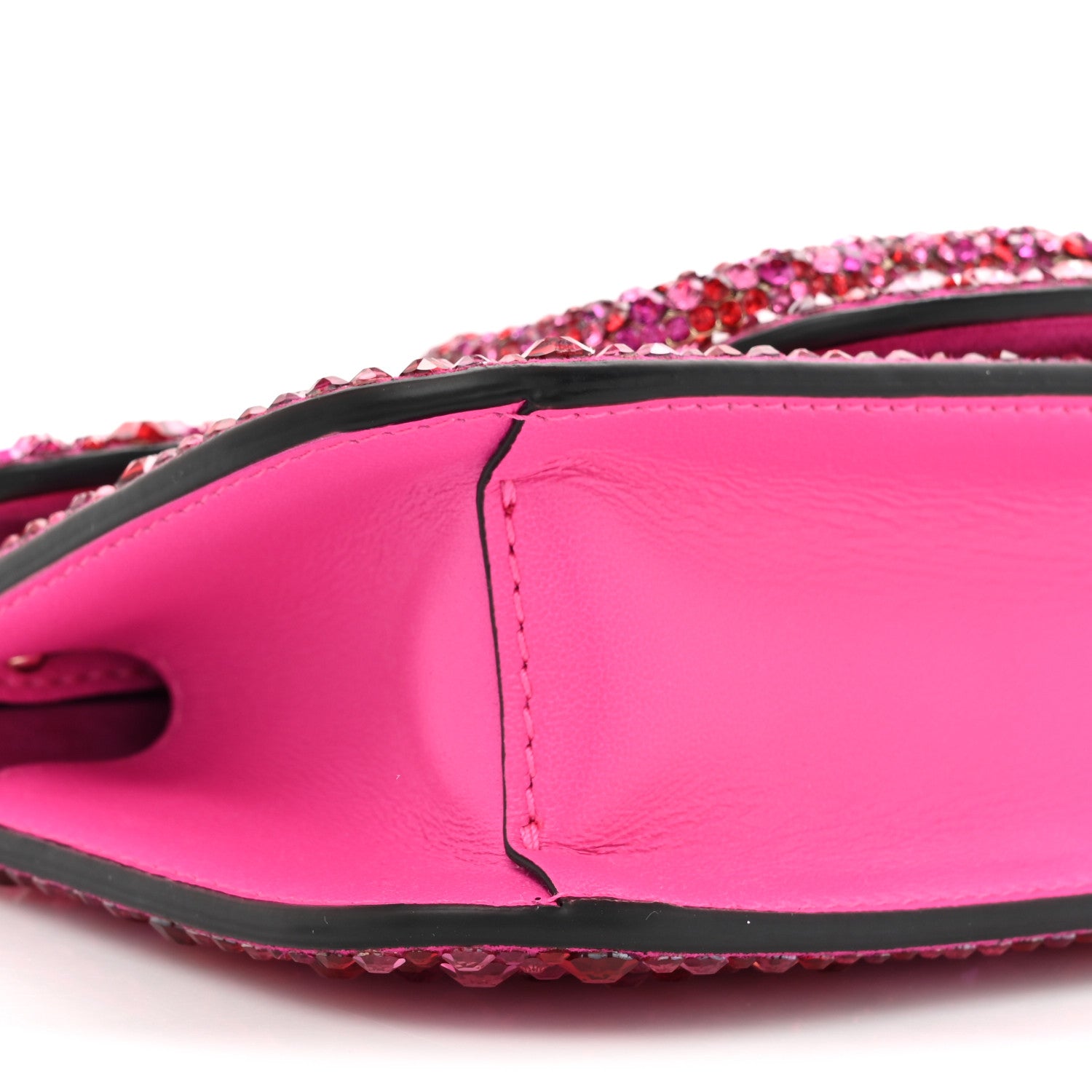 Valentino Garavani Crystal Vlogo Small Loco Shoulder Bag Pink PP 8 of 10