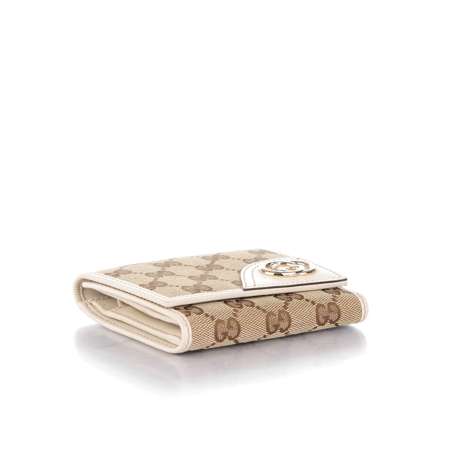 Gucci Monogram Britt Tri Fold Wallet Off White 4 of 7