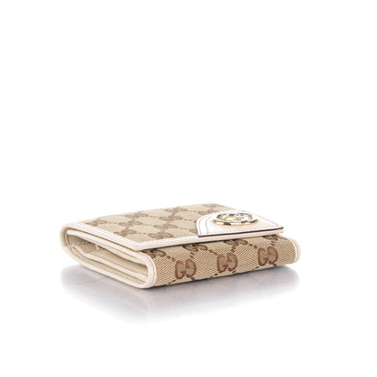 Gucci Monogram Britt Tri Fold Wallet Off White 4 of 7