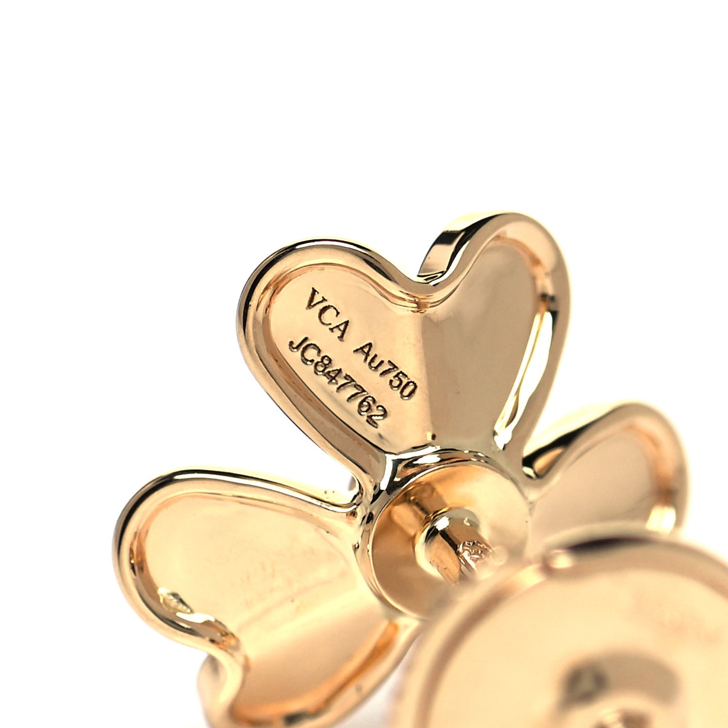 Van Cleef & Arpels 18K Yellow Gold Diamond Mini Frivole Earrings 4 of 5