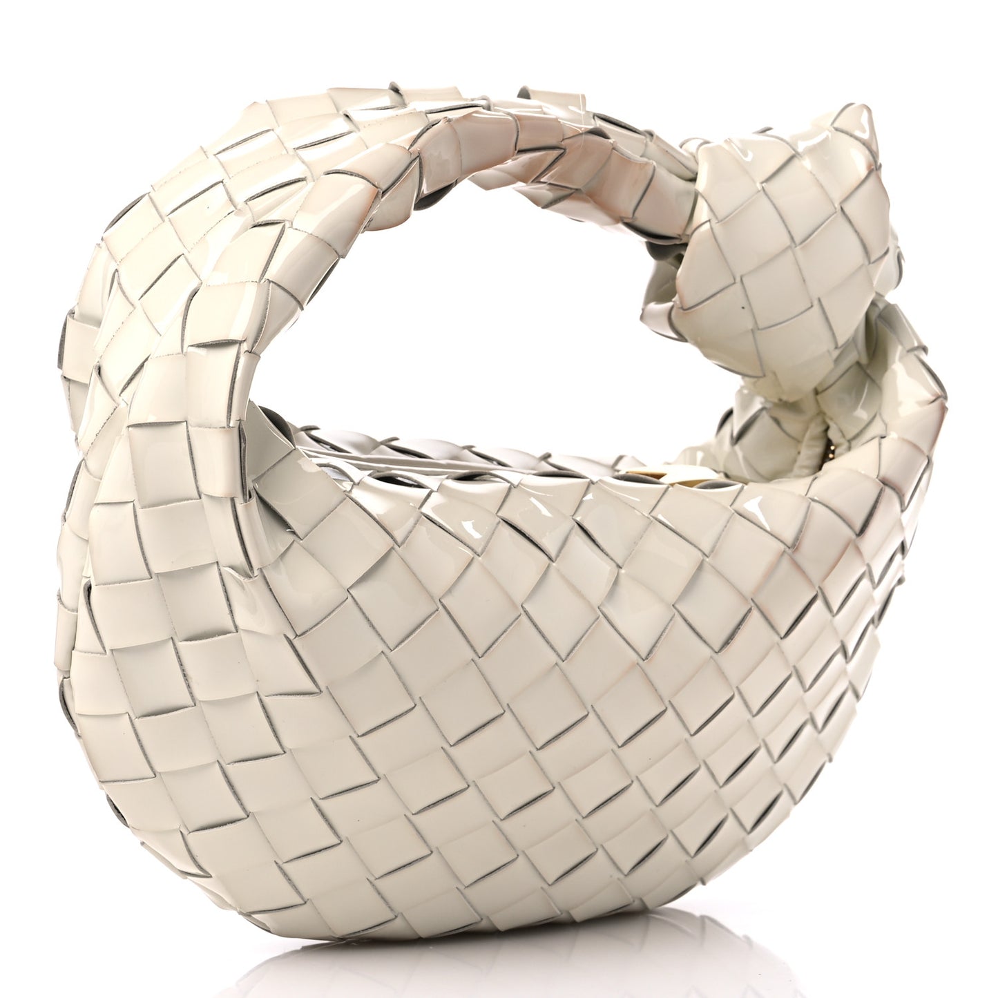 Patent Nappa Intrecciato Mini Jodie White
