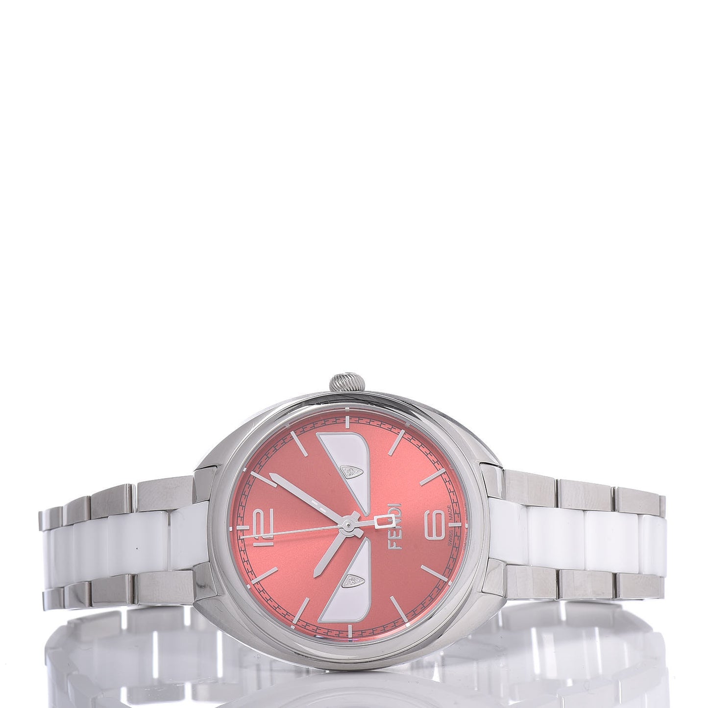 Stainless Steel Ceramic Diamond 34mm Momento Bugs Quartz Watch Orange