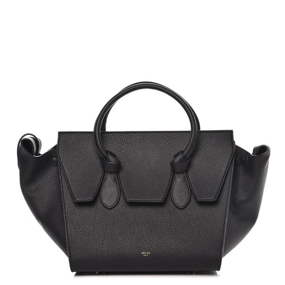 Celine Crisped Calfskin Mini Tie Knot Tote Black 1 of 8