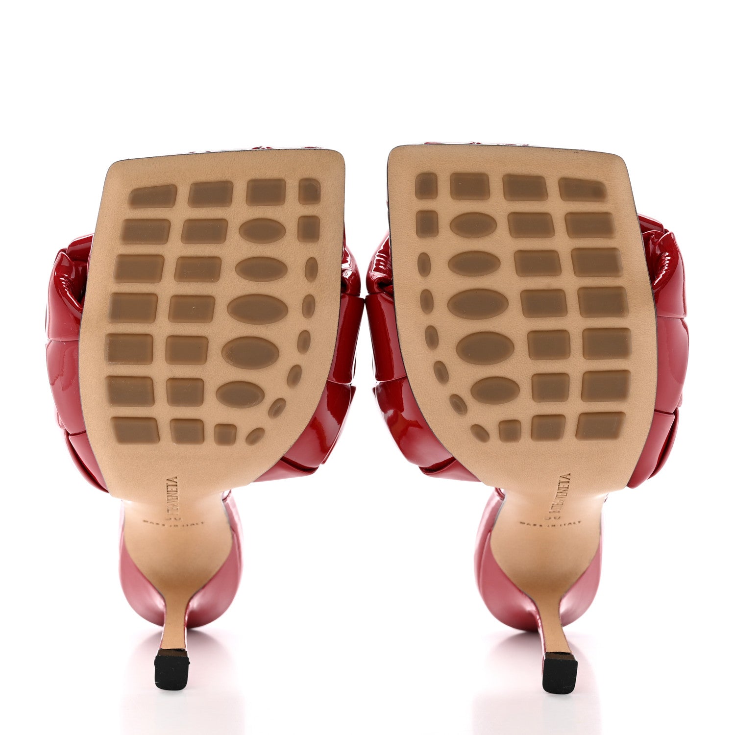Bottega Veneta Ultra Gloss Patent Maxi Intrecciato Lido 90mm Mule Sandals 36 Apple Candy 5 of 10