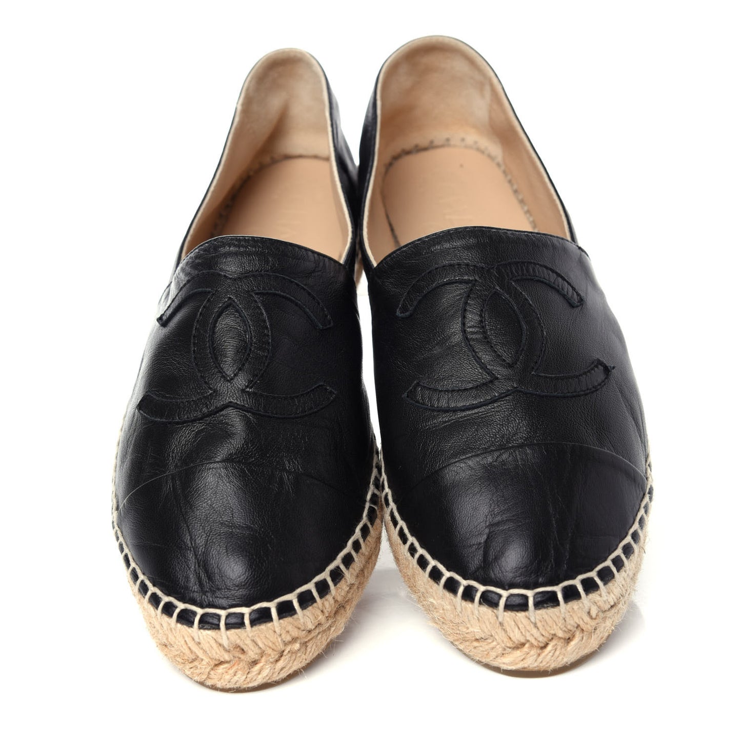 Lambskin CC Espadrilles 38 Black