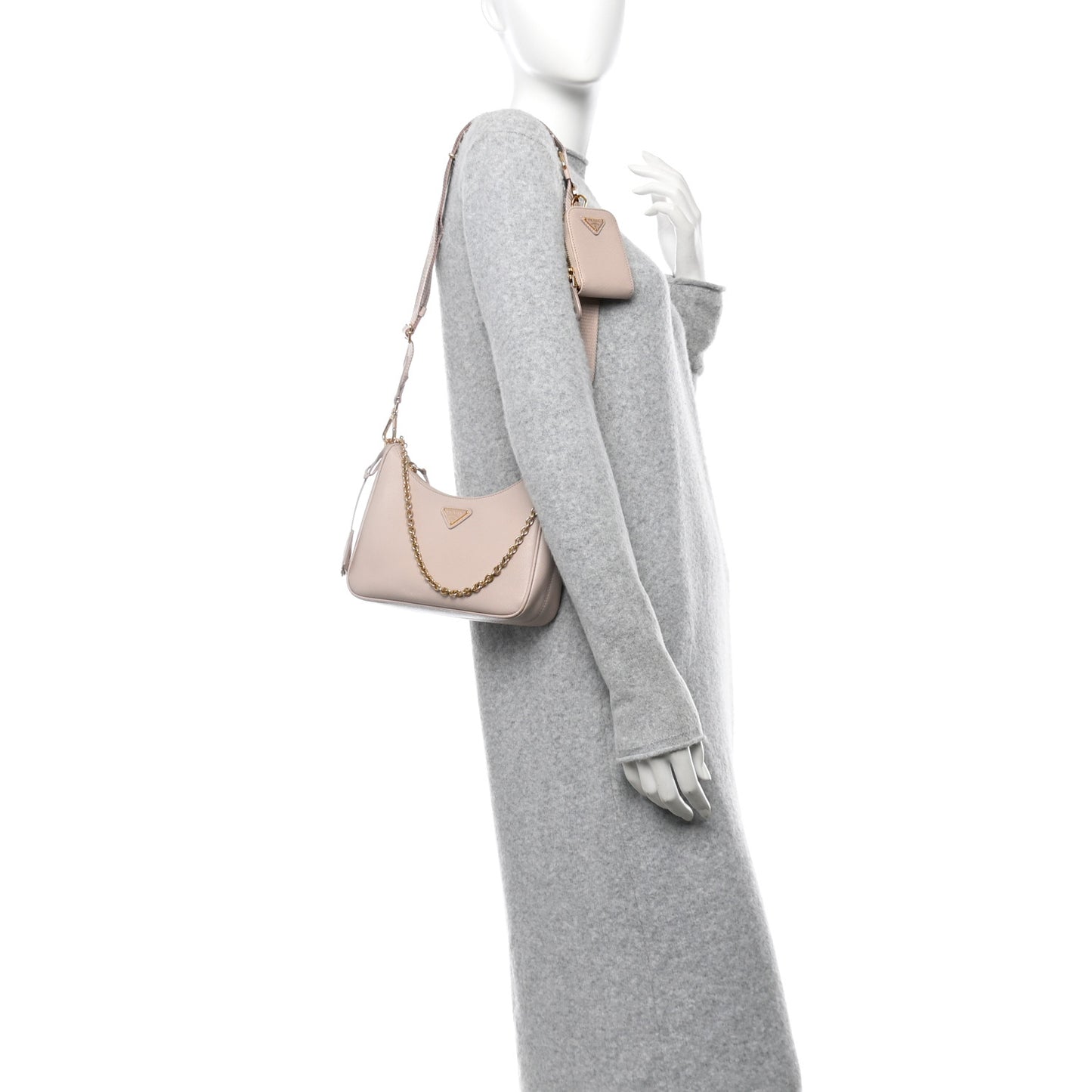 Saffiano Re-Edition 2005 Shoulder Bag Cammeo Beige