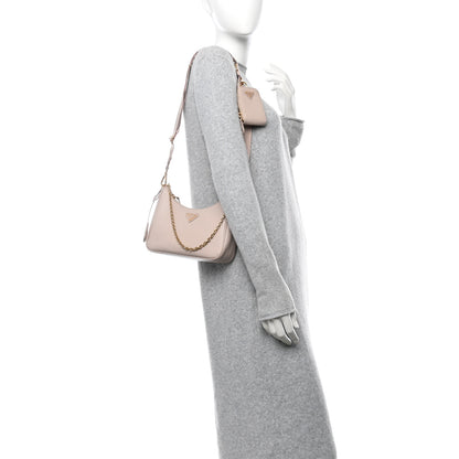 Prada Saffiano Re-Edition 2005 Shoulder Bag Cammeo Beige 2 of 12