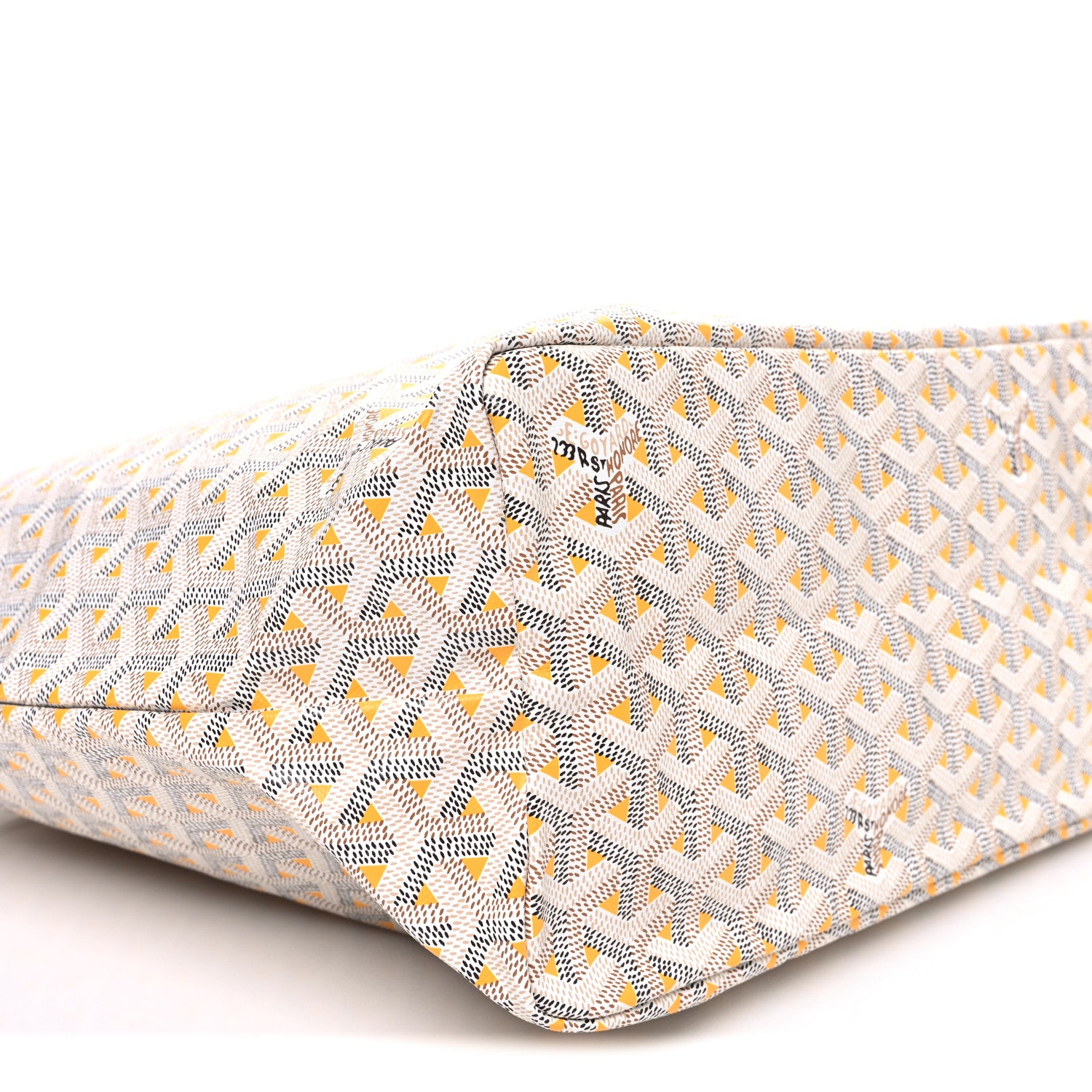 Goyard Goyardine Saint Louis Claire Voie PM White Yellow 10 of 11