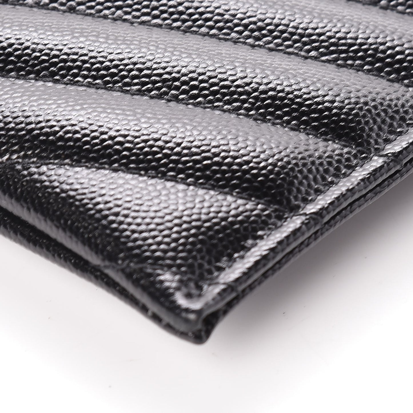 Grain De Poudre Chevron Monogram Bill Pouch Black
