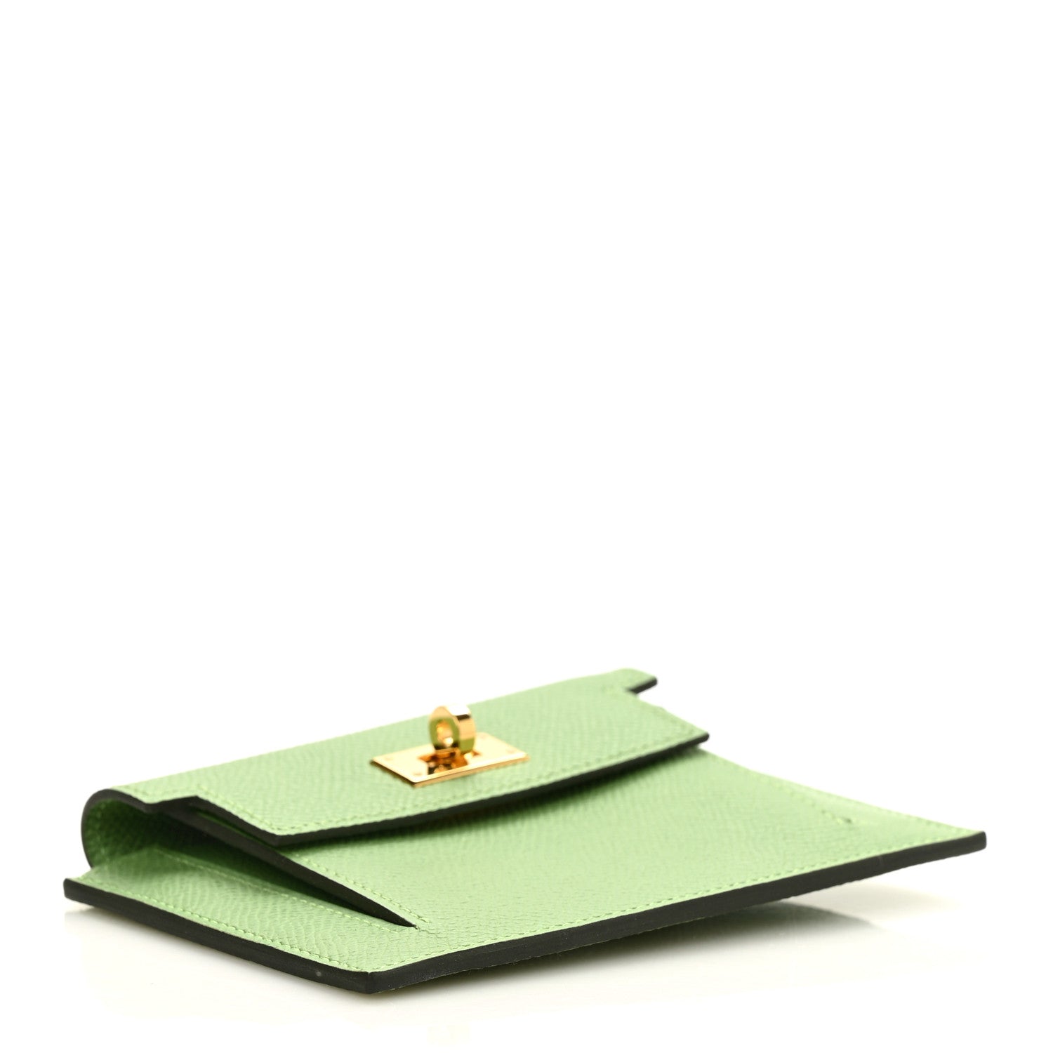 Hermes Epsom Kelly Pocket Compact Wallet Vert Criquet 4 of 6