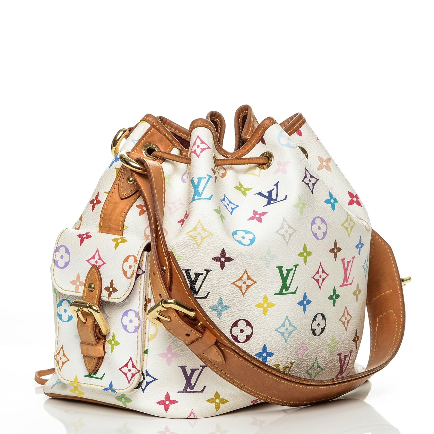 Monogram Multicolor Petit Noe White