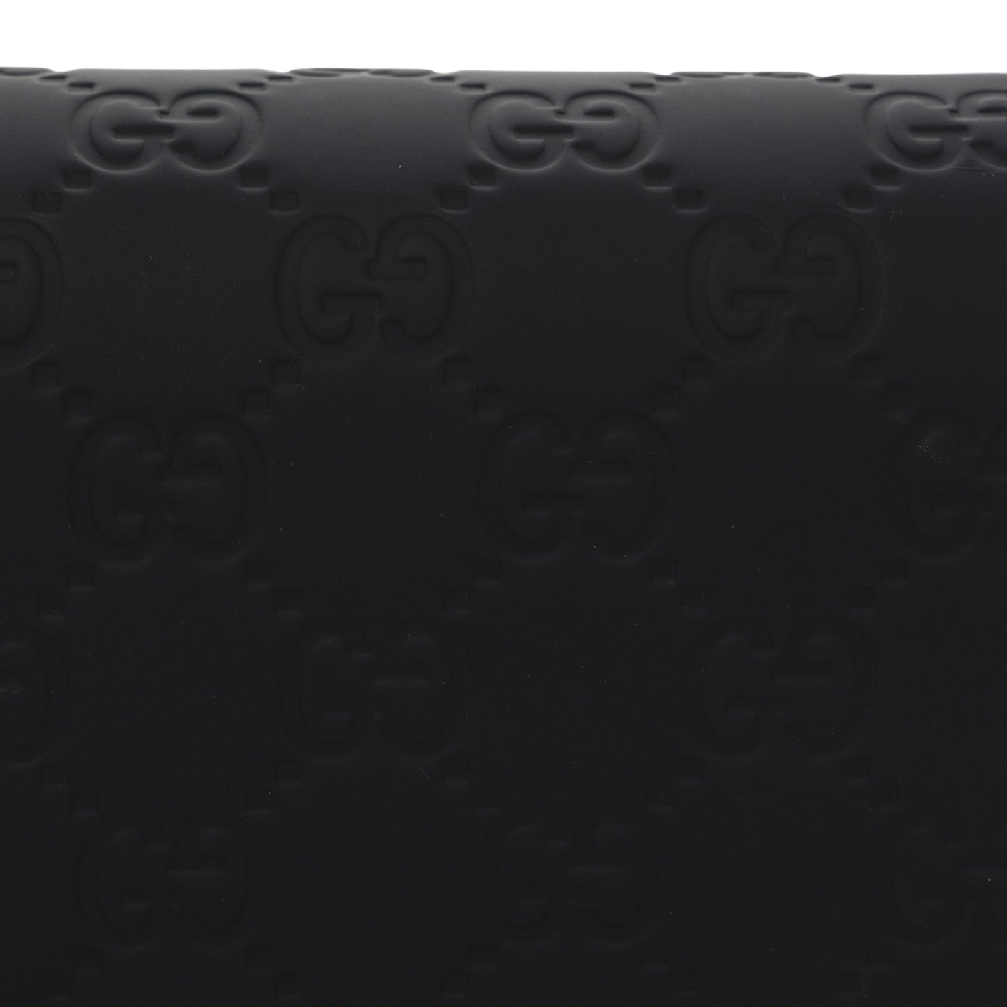 Rubber Effect Calfskin GG Mini Messenger Bag Black