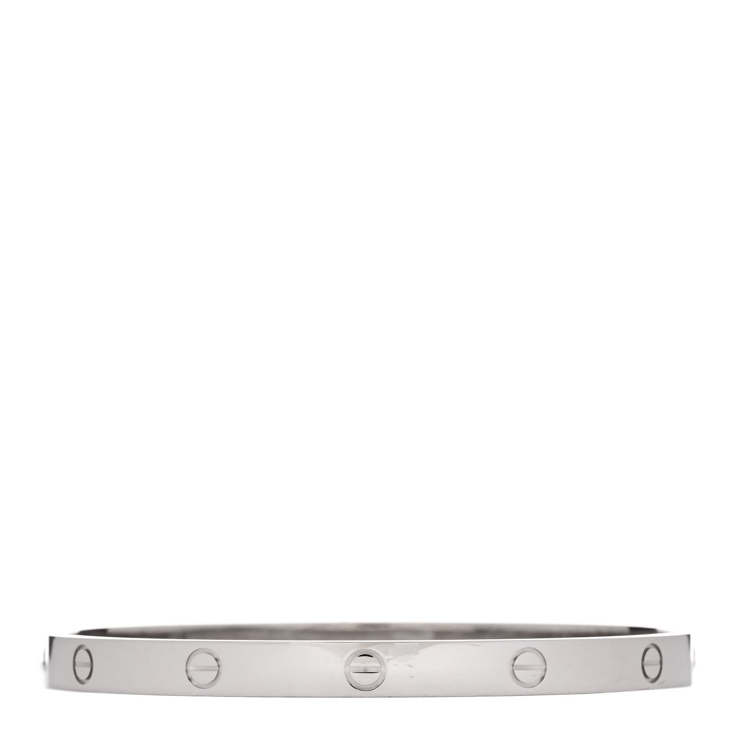 Cartier 18K White Gold LOVE Bracelet 21 2 of 9