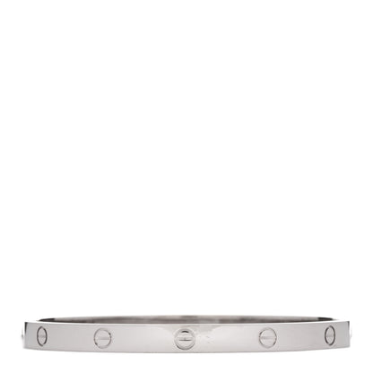 Cartier 18K White Gold LOVE Bracelet 21 2 of 9