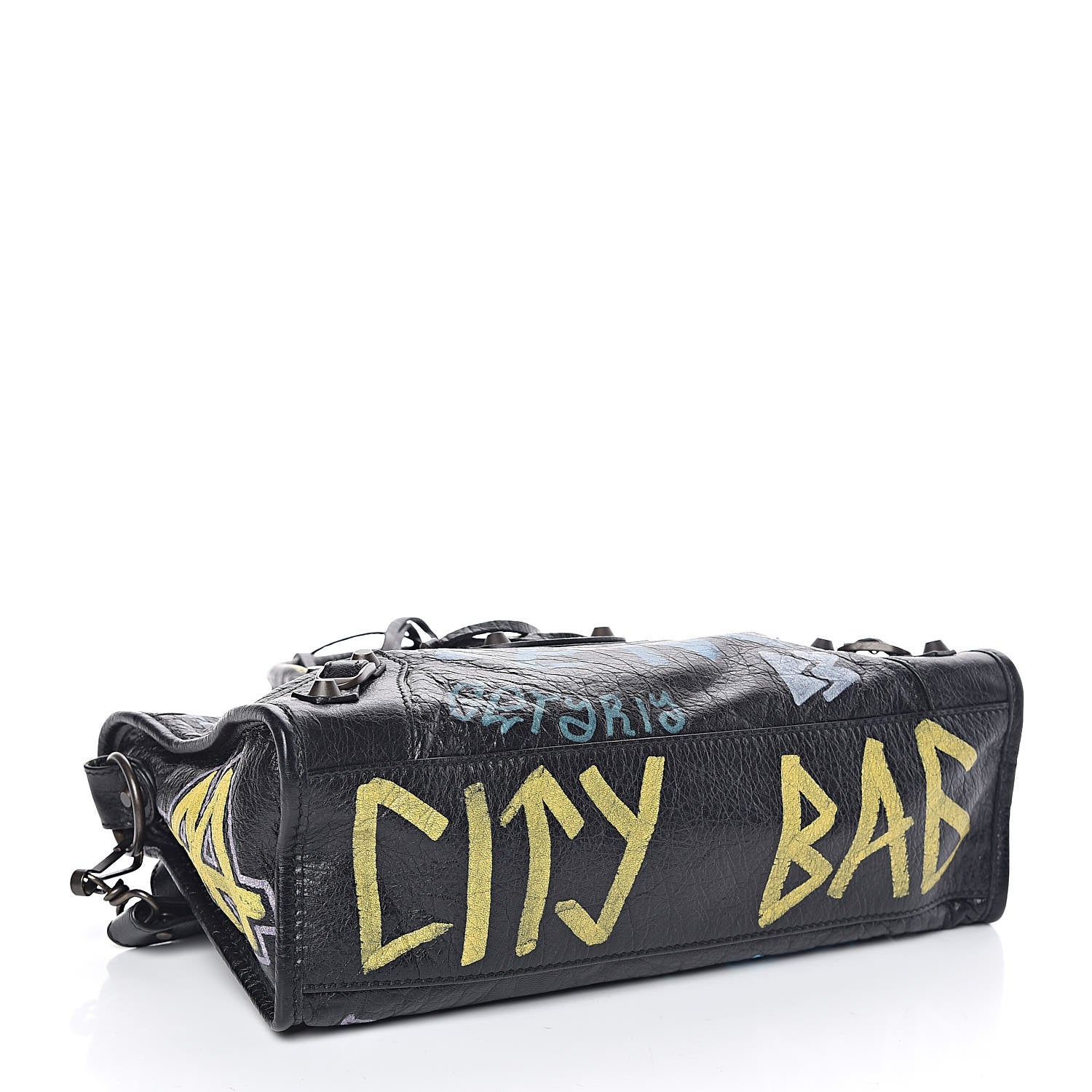 Balenciaga Agneau Graffiti All Over Classic Hardware S City Black Multicolor 4 of 9