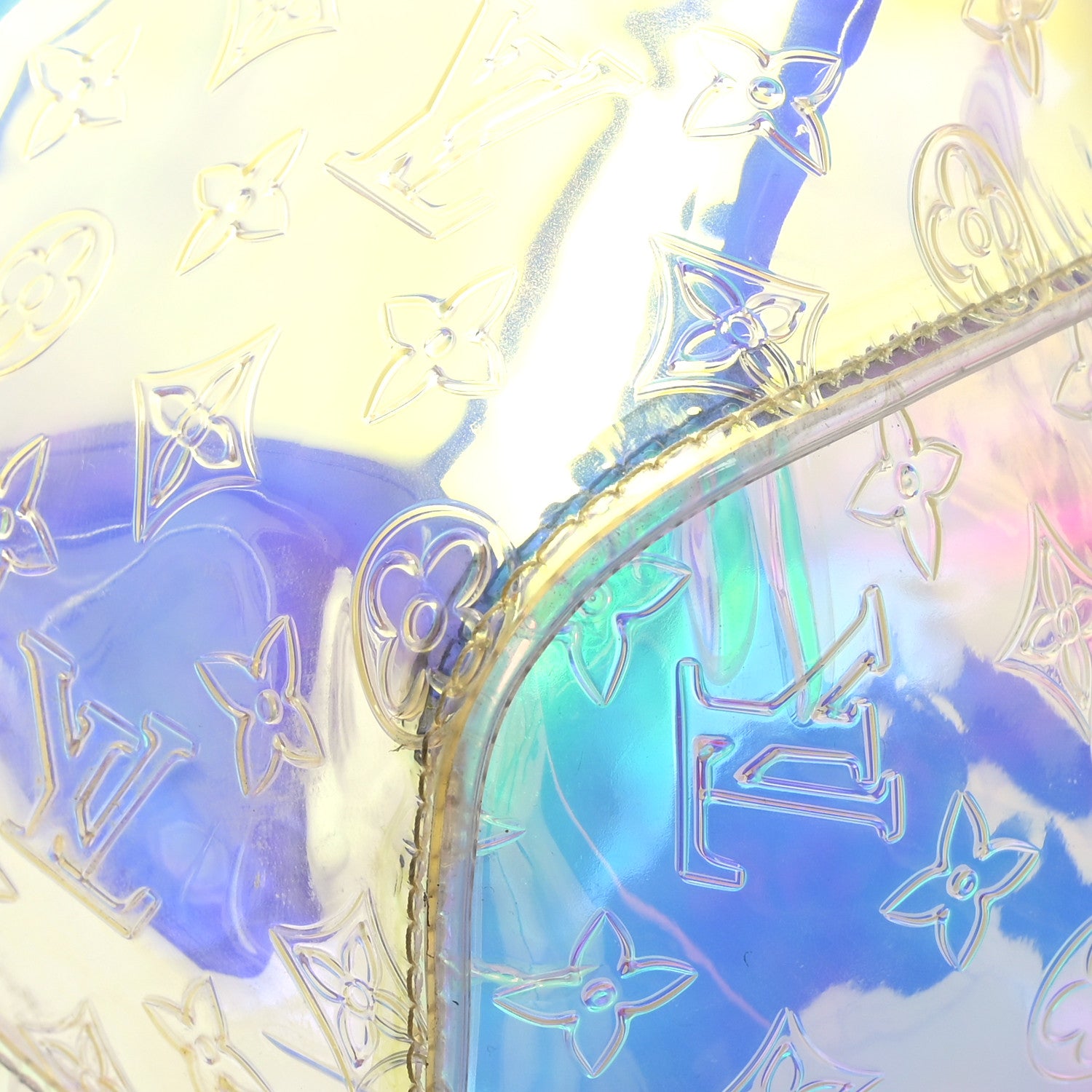 Louis Vuitton PVC Monogram Keepall Bandouliere 50 Iridescent Prism 9 of 9