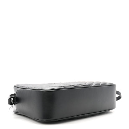 Saint Laurent Calfskin Matelasse Monogram Monochrome Lou Camera Bag Black 4 of 9