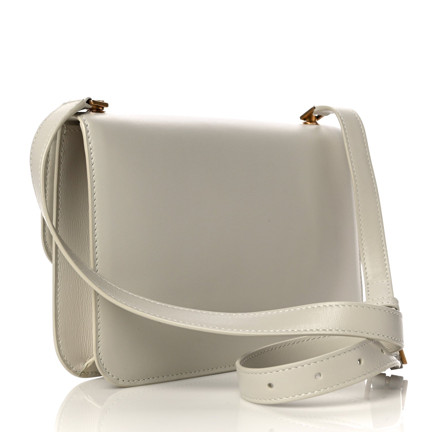 Saint Laurent Smooth Calfskin Carre Satchel Crema Soft 3 of 11