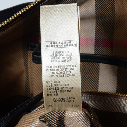 Burberry Soft Leather House Check Small Salisbury Tote Black 10 of 12