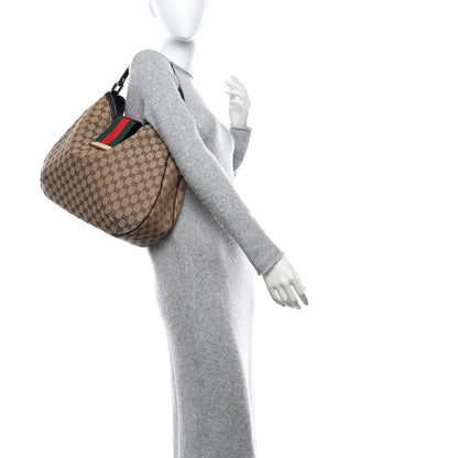 Gucci Monogram Large New Ladies Web Hobo Dark Brown 2 of 10