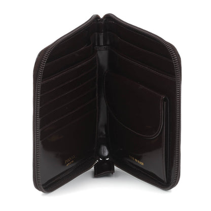 Prada Spazzolato Compact Zip Wallet Dark Brown 5 of 10