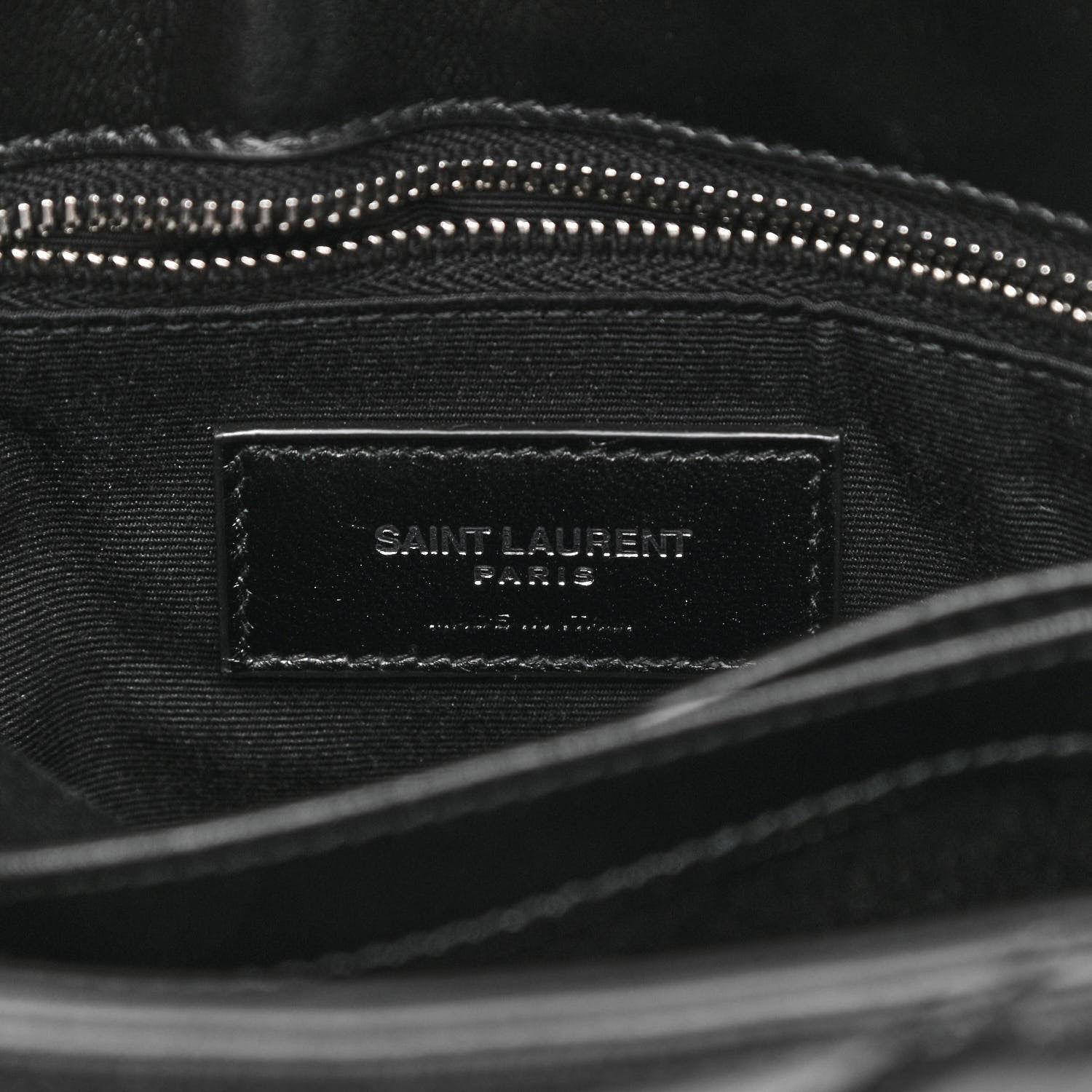 Saint Laurent Calfskin Y Quilted Monogram Toy Loulou Crossbody Bag Black 6 of 11