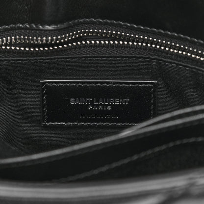 Saint Laurent Calfskin Y Quilted Monogram Toy Loulou Crossbody Bag Black 6 of 11