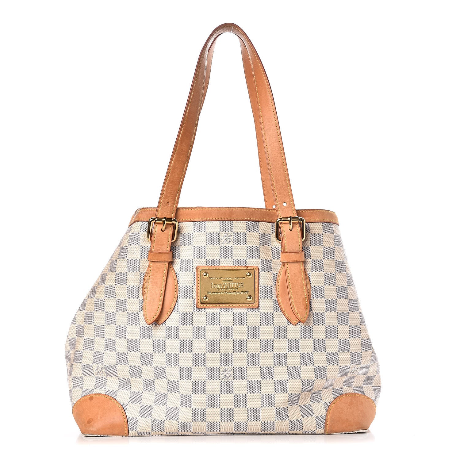 Louis Vuitton Damier Azur Hampstead MM 1 of 13