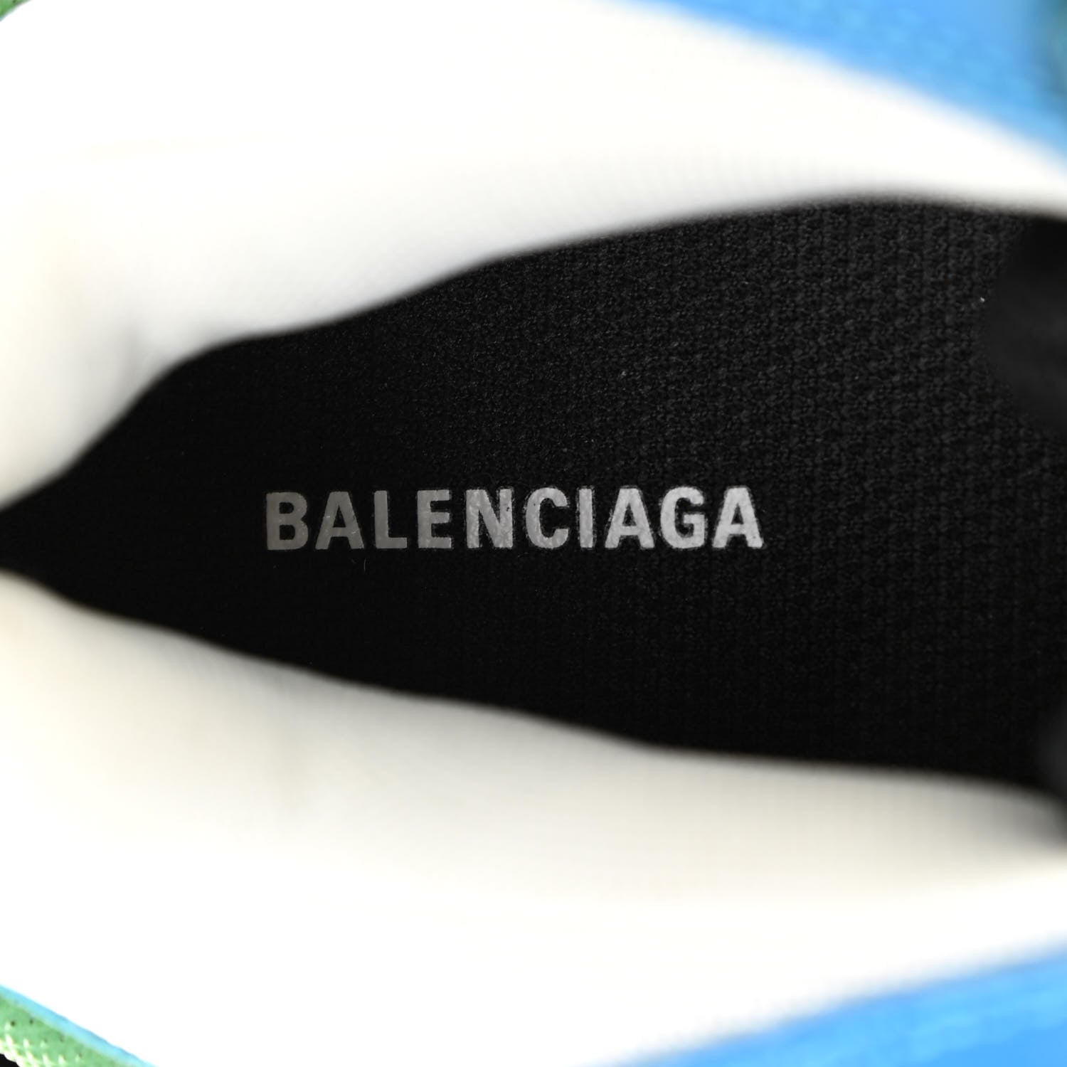 Balenciaga Fabric Mesh Nappa Mens Triple S Sneakers 39 Bleu White Vert Jaune 6 of 9