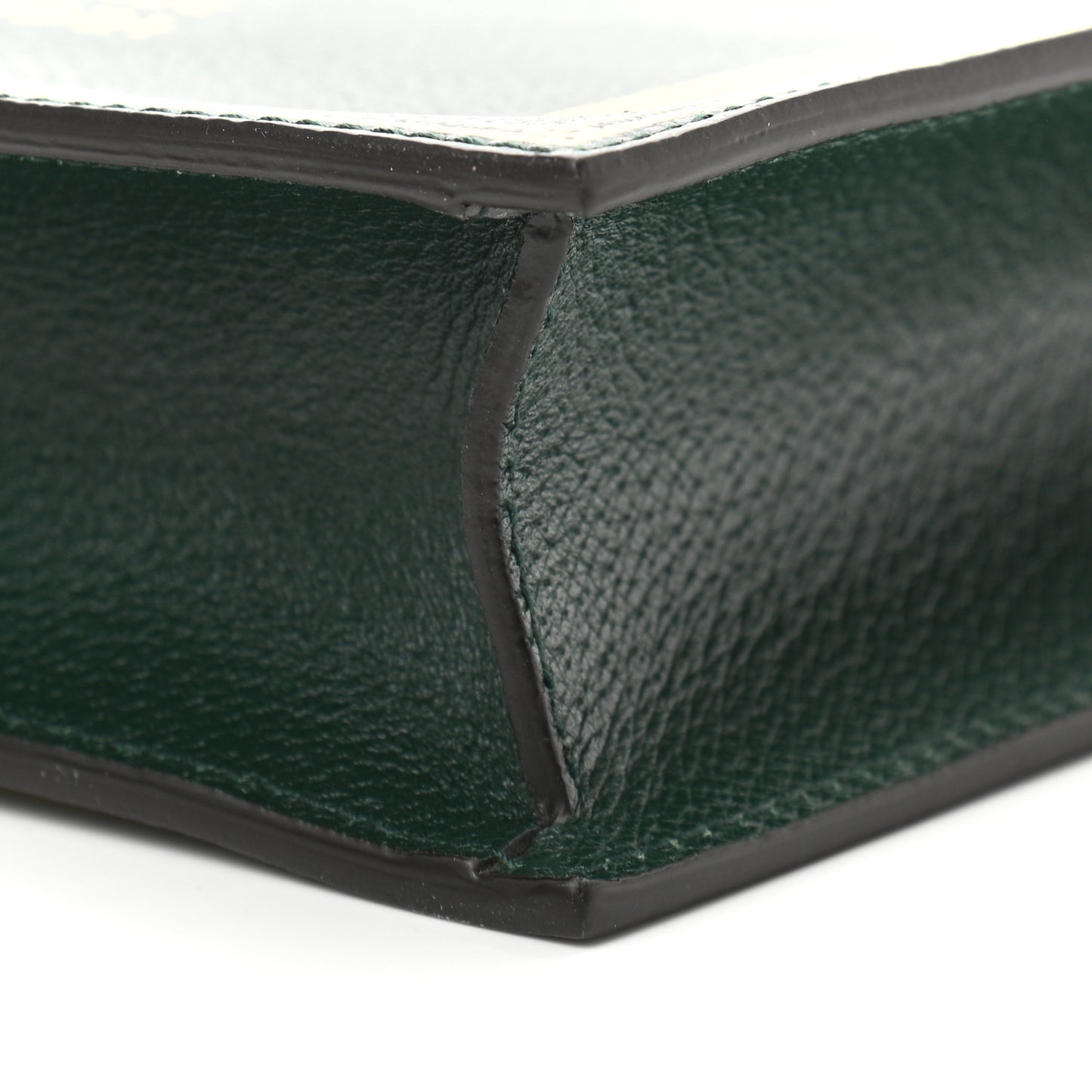Calfskin Garden Bat Vertical Shopping Tote Green
