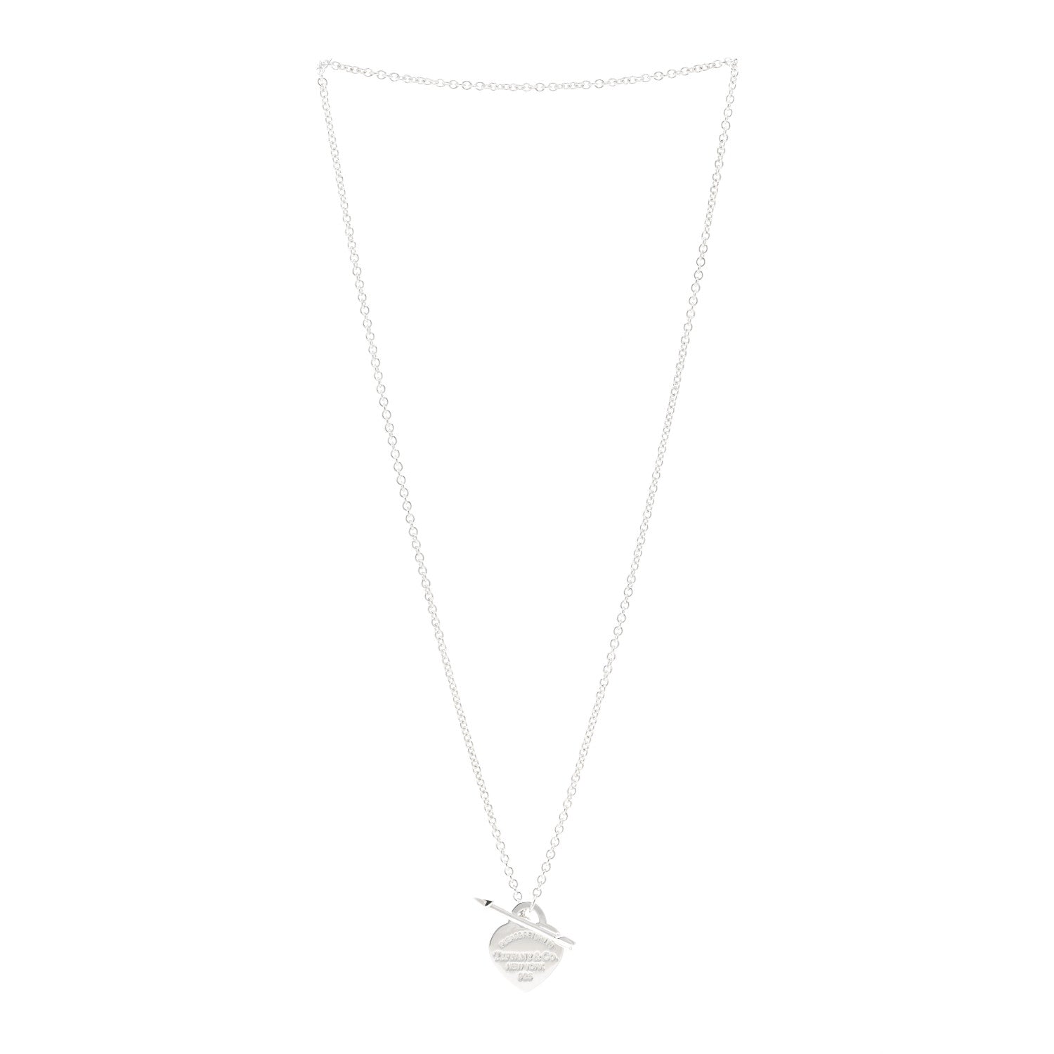 Tiffany Sterling Silver Small Return to Tiffany Lovestruck Pendant Necklace 3 of 4