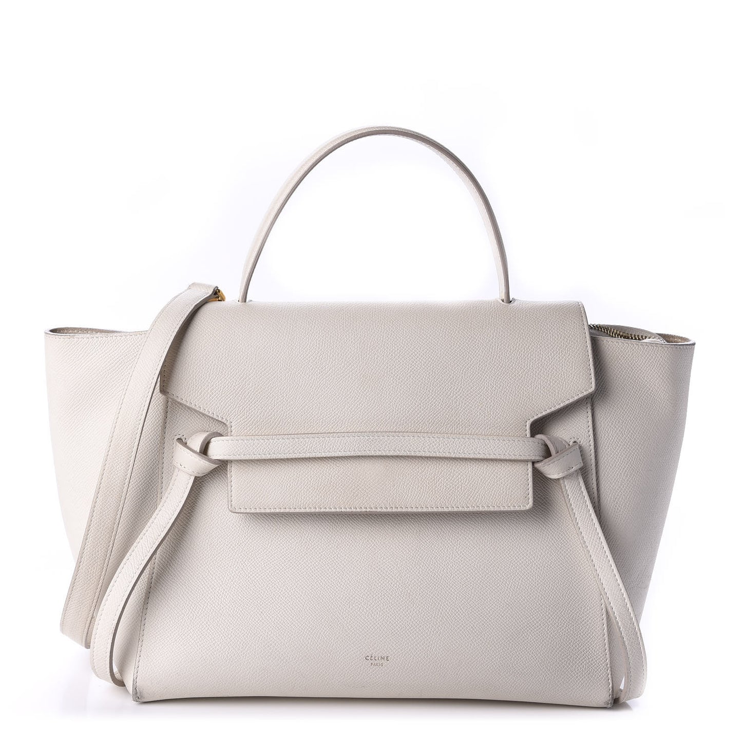 Grained Calfskin Mini Belt Bag White