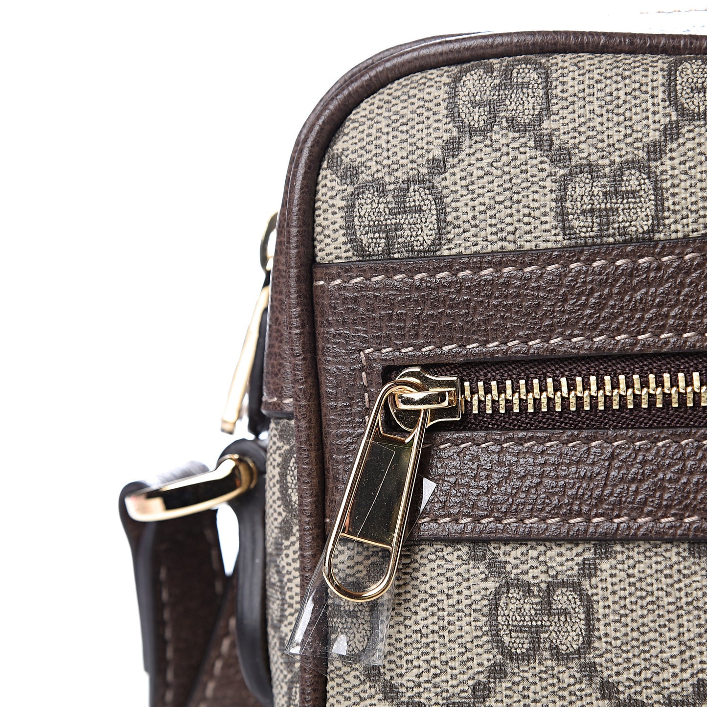 GG Supreme Monogram Web Mini Ophidia Shoulder Bag Brown