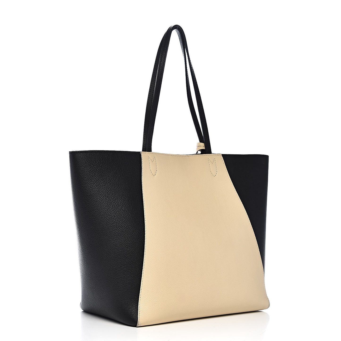 Calfskin Lockme Cabas Vanille Black