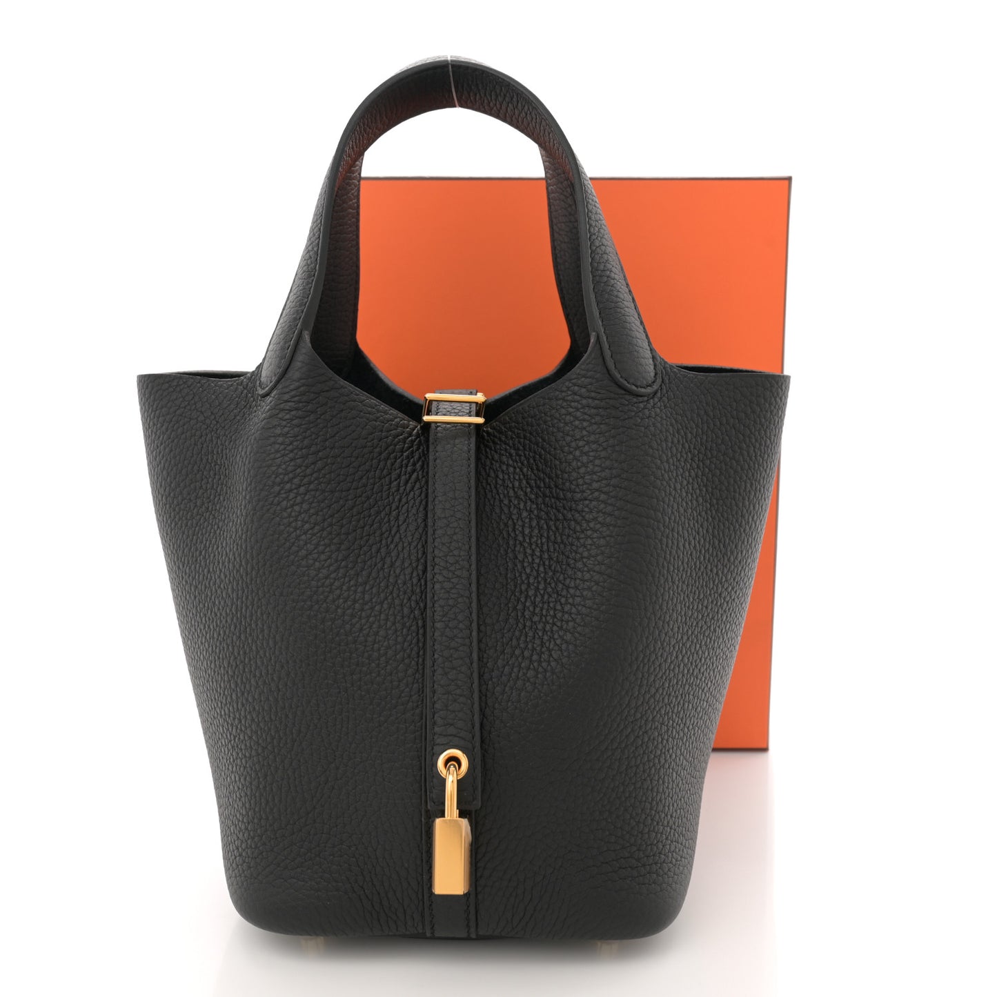 Taurillon Clemence Picotin Lock 18 PM Black
