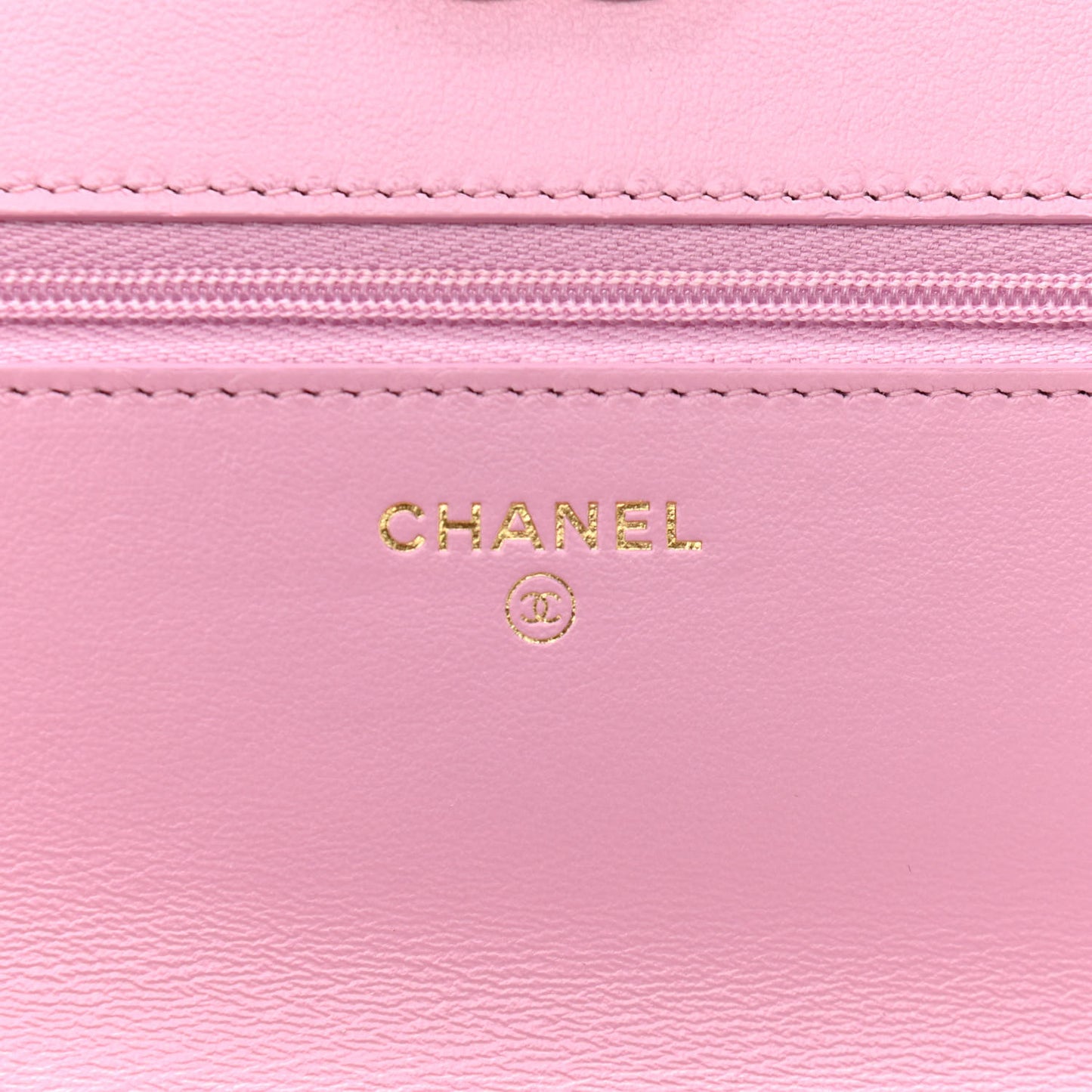 Lambskin Resin Quilted Wallet On Chain WOC Dark Pink