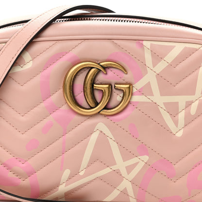 Gucci Calfskin Matelasse GucciGhost Small GG Marmont Chain Shoulder Bag Perfect Pink Rosa Ivory 8 of 10