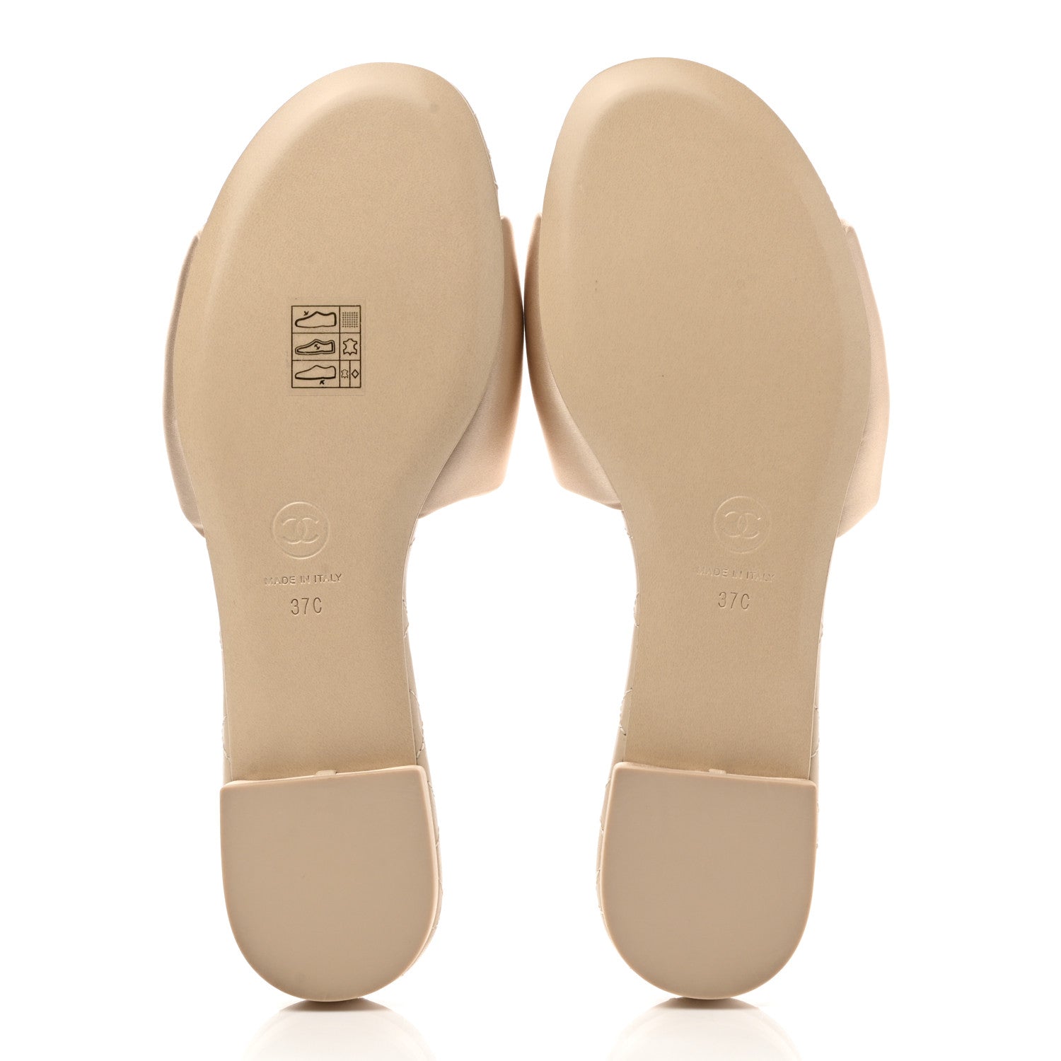 Chanel Satin Mule Sandals 37 Beige 5 of 9