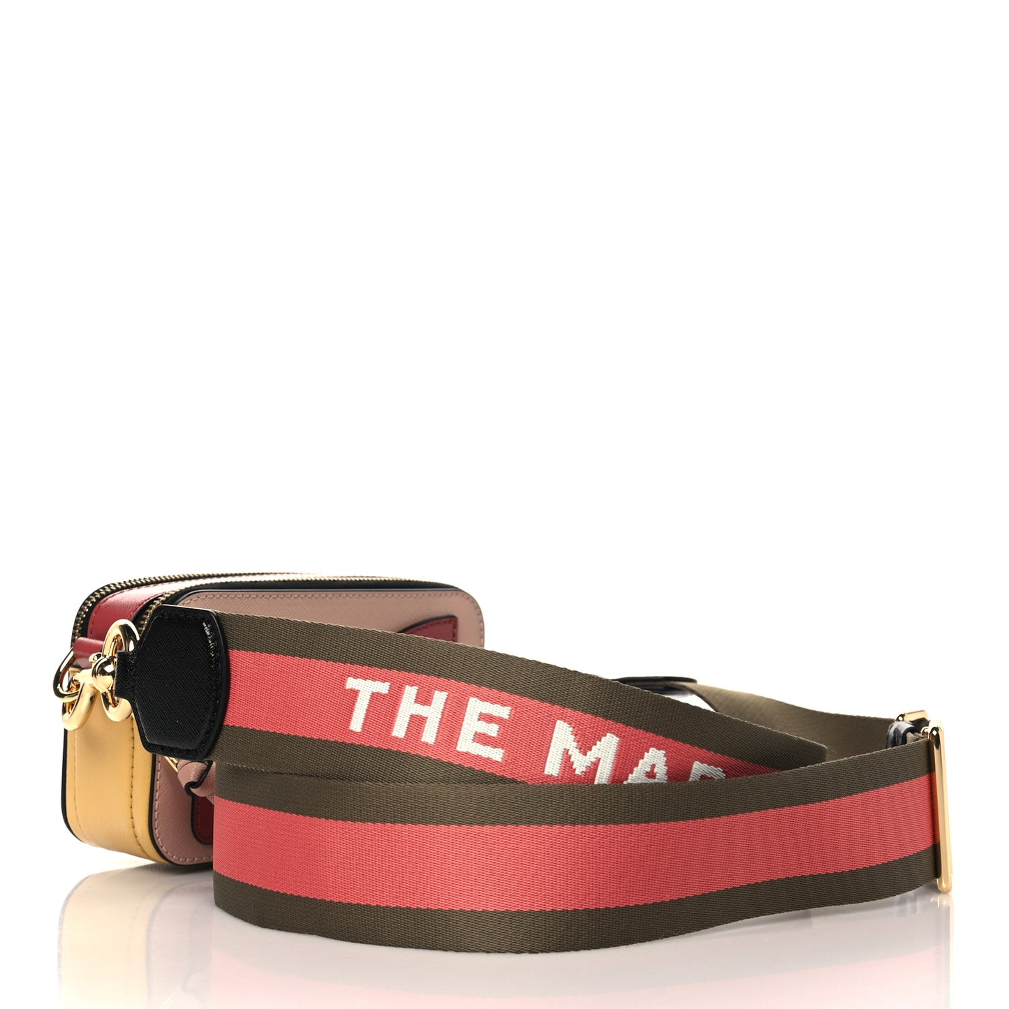 Saffiano Small Snapshot Camera Bag Pink Multicolor