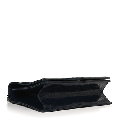 Christian Dior Crinkled Lambskin Cannage Medium Diorama Flap Bag Navy 4 of 11