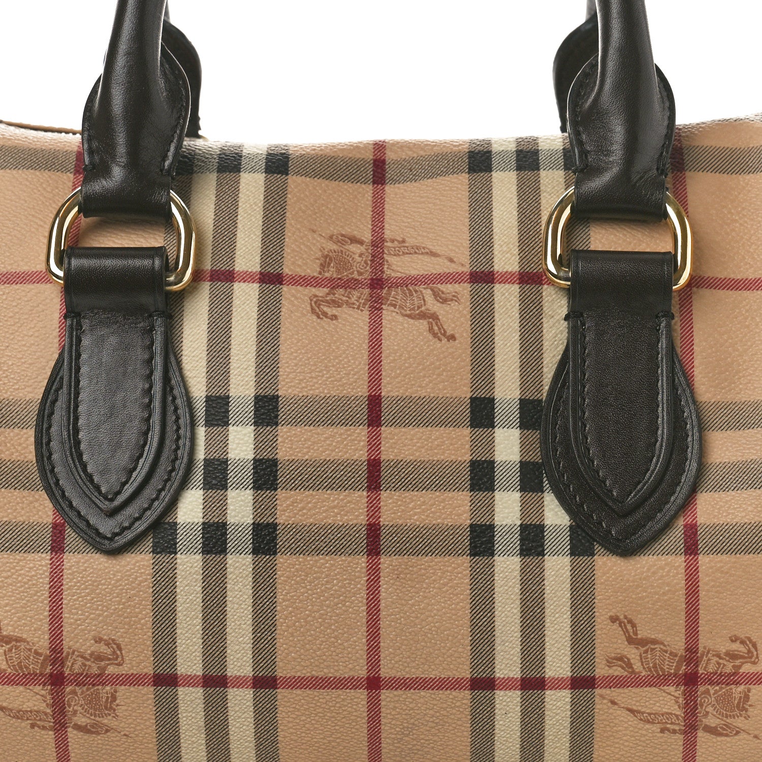Burberry Haymarket Check Small Chester Bowling Bag Chocolate 7 of 12