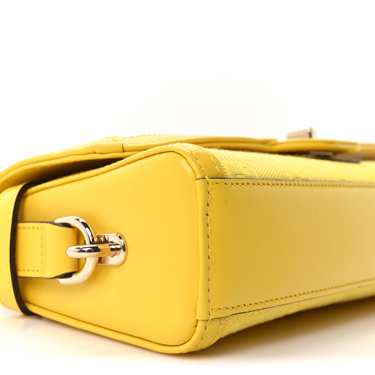 GG Monogram Textured Dollar Calfskin Small Luce Shoulder Bag Yellow