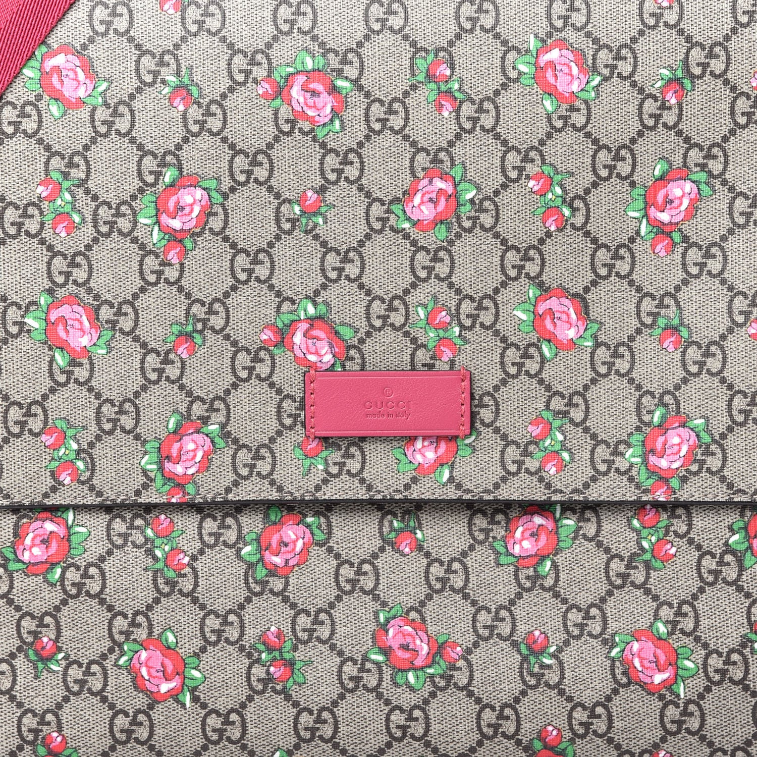 Gucci GG Plus Monogram Rose Bud Messenger Diaper Bag Pink 10 of 10