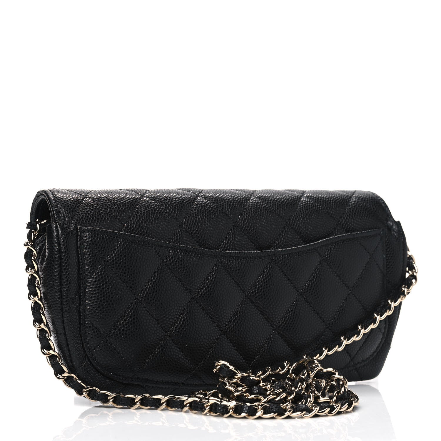 Chanel Caviar Quilted Glasses Case With Chain Black 2 of 4