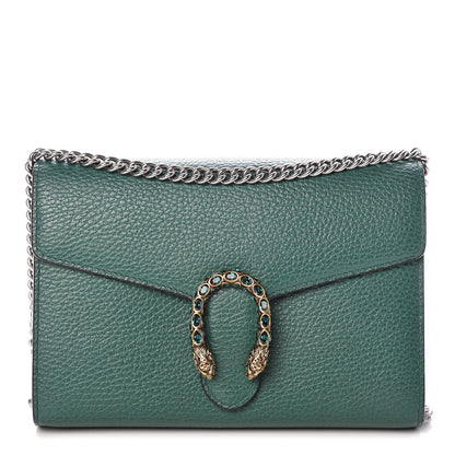 Gucci Calfskin Mini Dionysus Chain Wallet Emerald 1 of 10
