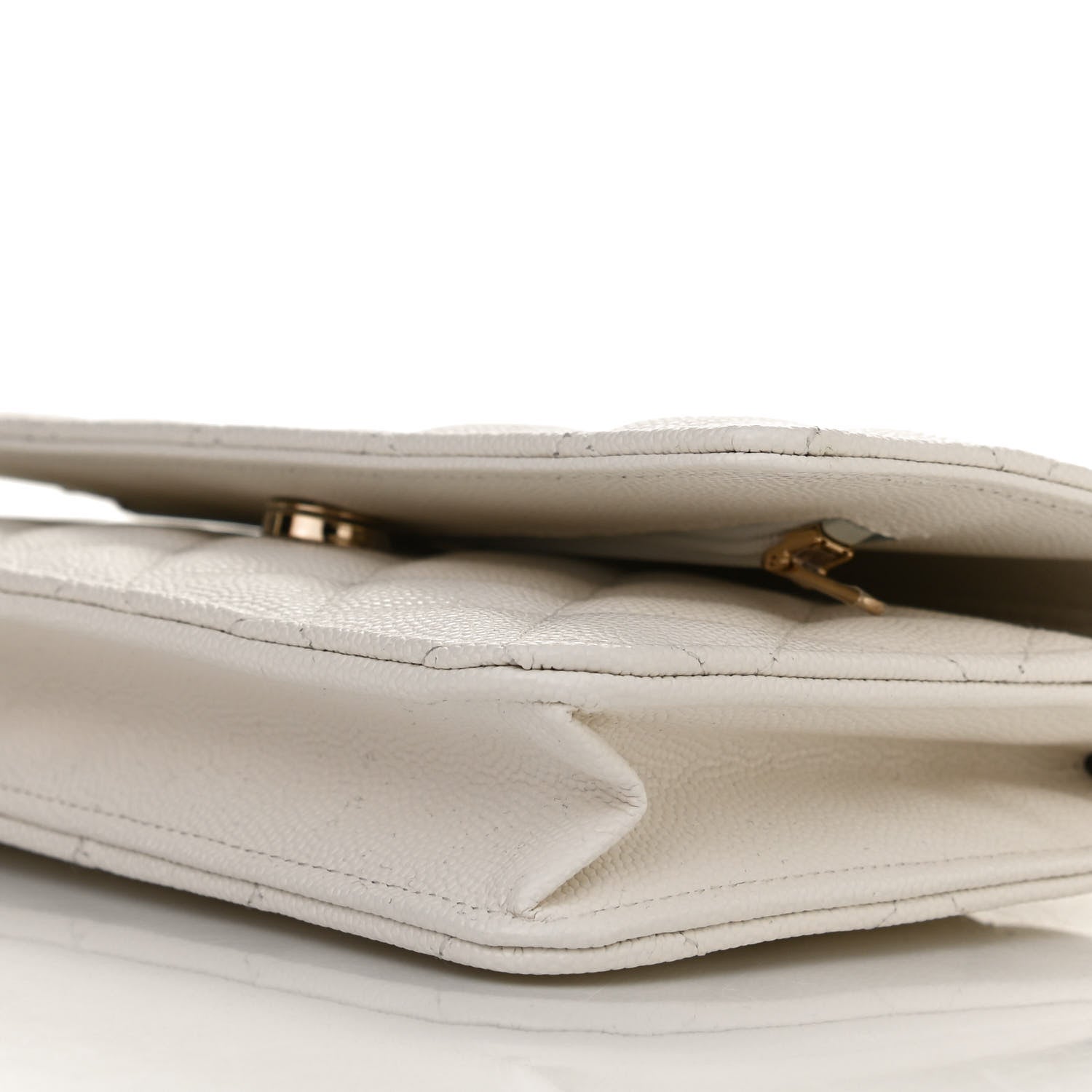 Chanel Caviar Quilted Wallet On Chain WOC White 10 of 11
