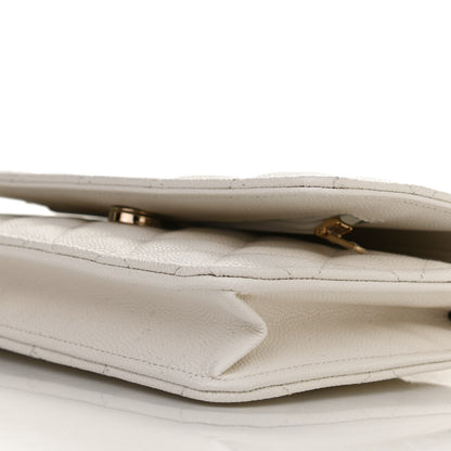 Chanel Caviar Quilted Wallet On Chain WOC White 10 of 11
